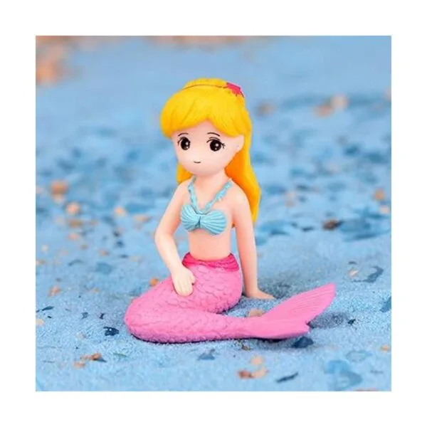 4 figuras de sirena en miniatura decoración de tarta de_5