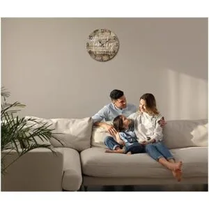 Reloj de pared redondo de estilo rústico de 13 pulgadas_3