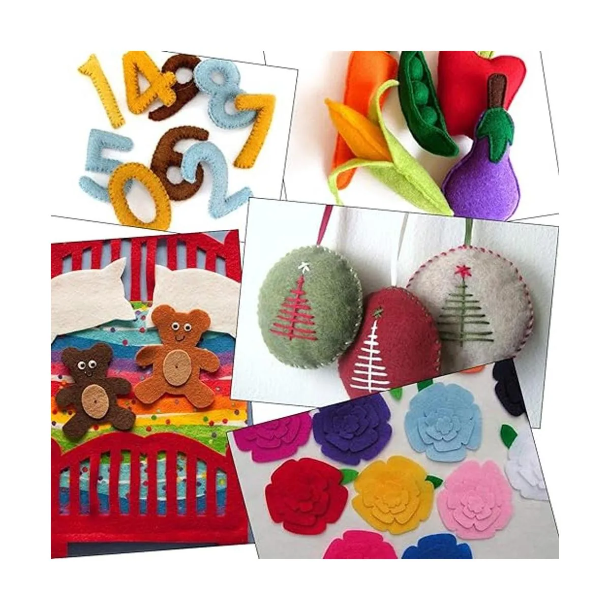 Konsait 50 hojas de tela de fieltro para manualidades 6.0