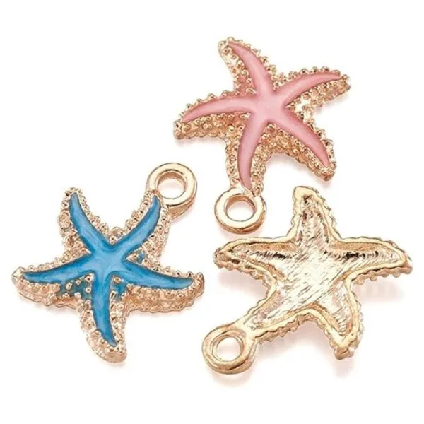 Craftdady 50 colgantes de estrella de mar de esmalte de_3