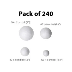 Paquete de 240 bolas de espuma de poliestireno bolas de_2