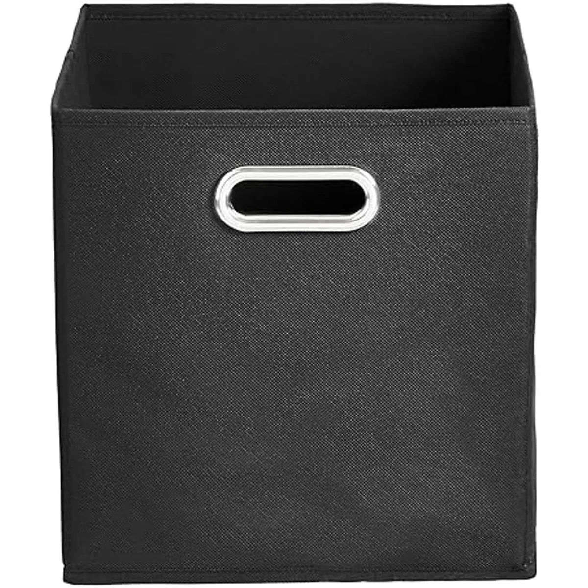 Cubos de almacenamiento de tela plegables con ojales_2