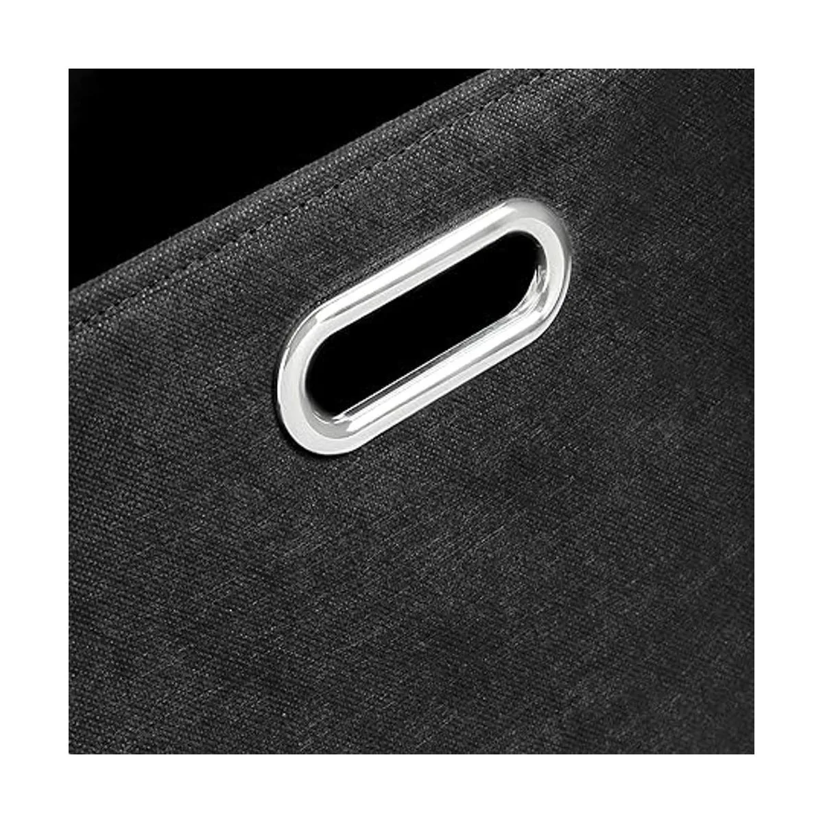 Cubos de almacenamiento de tela plegables con ojales_3