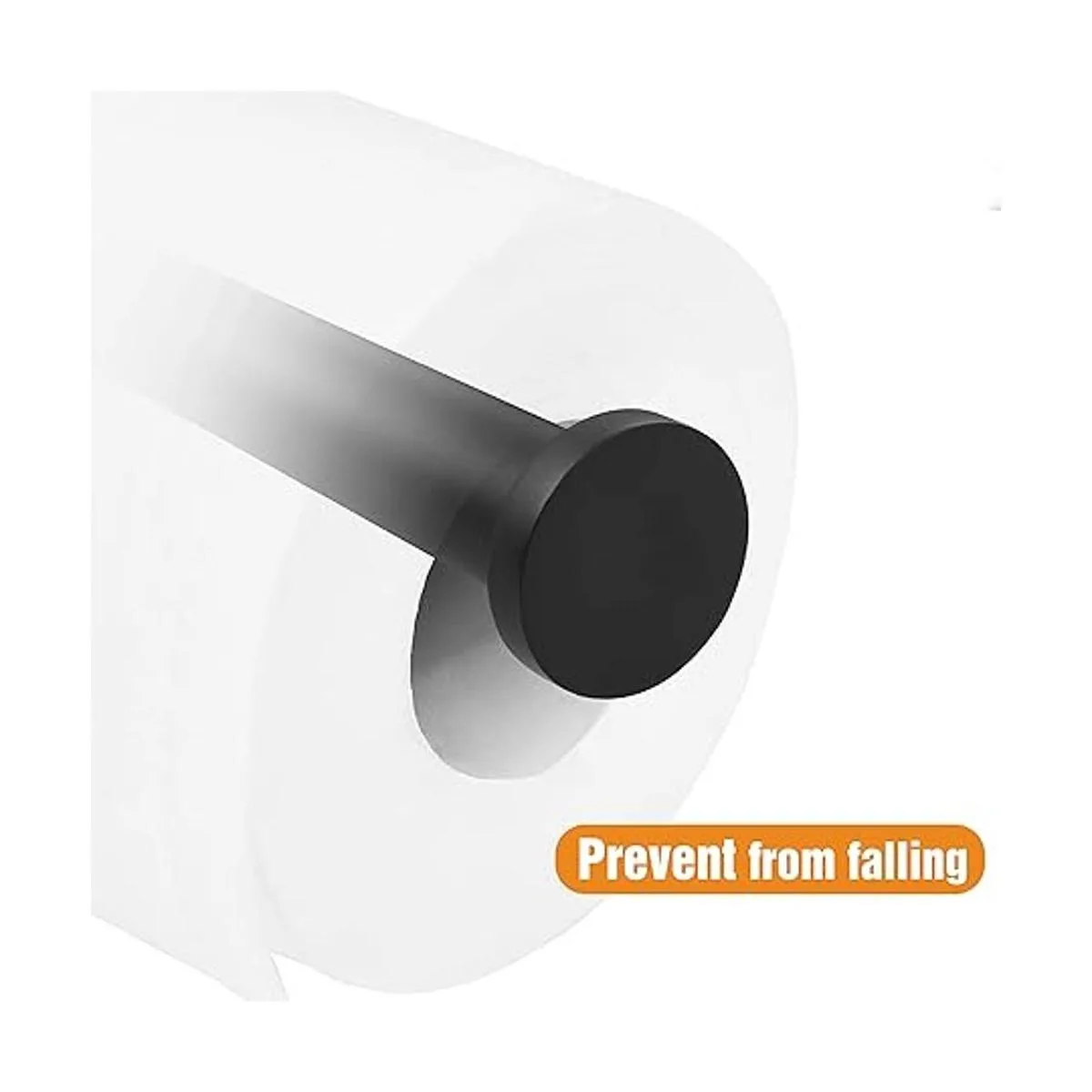 HITSLAM Adhesivo para papel higiénico negro mate soporte_2