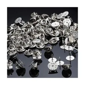 120 alfileres en blanco con 120 piezas de embrague