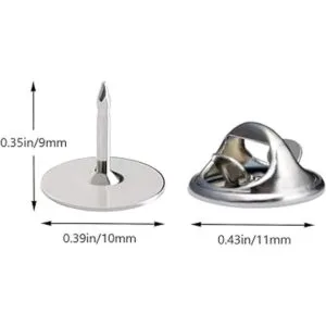 120 alfileres en blanco con 120 piezas de embrague