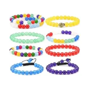FYGEM 10 colores 200 cuentas redondas de 0.39 pulgadas_5