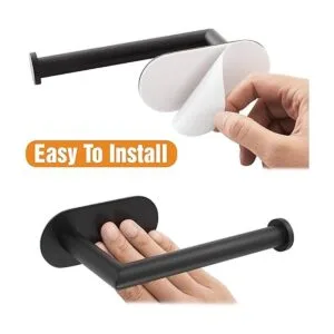 HITSLAM Adhesivo para papel higiénico negro mate soporte_4