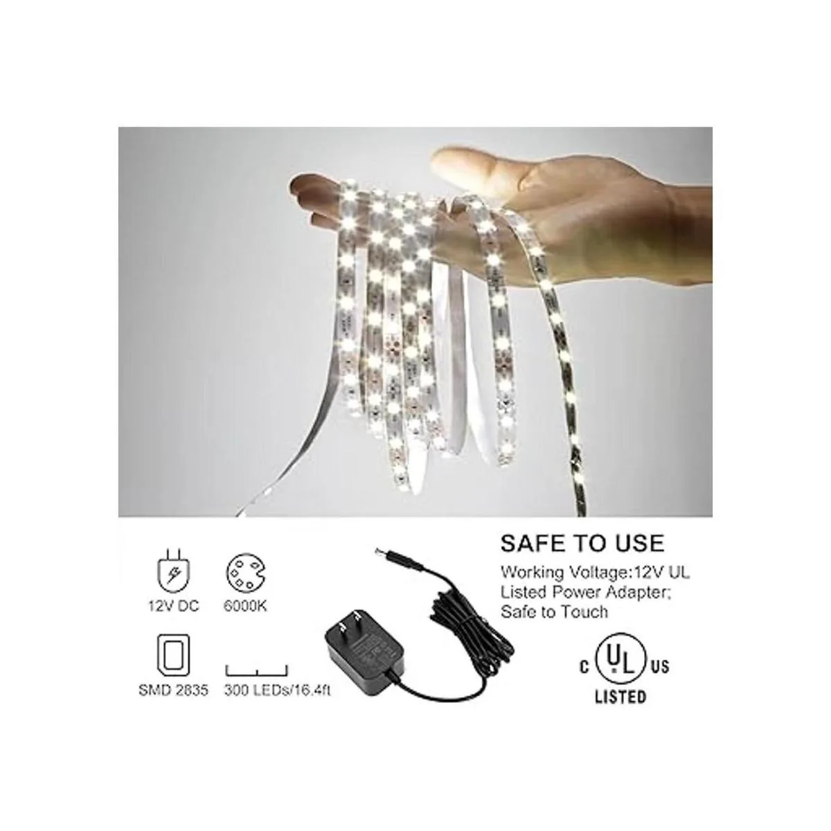 Juego de luces LED regulables de 16.4 ft luz de cinta de