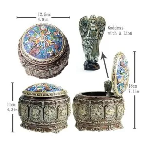 Briskfeel Caja de música vintage con constelaciones luces