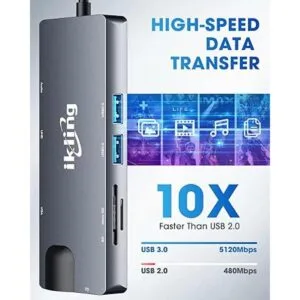 Hub USB C adaptador USB C 9 en 1 con USB C 4K a HDMI_3