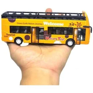 Ailejia Autobús de juguete turístico de doble piso con
