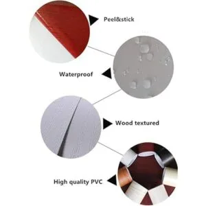 Papel tapiz de grano de madera para encimera calcomanías