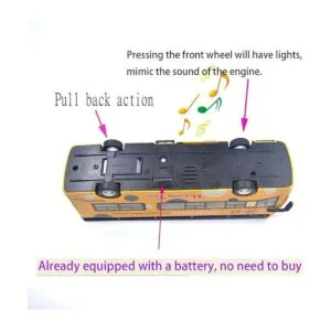 Ailejia Autobús de juguete turístico de doble piso con