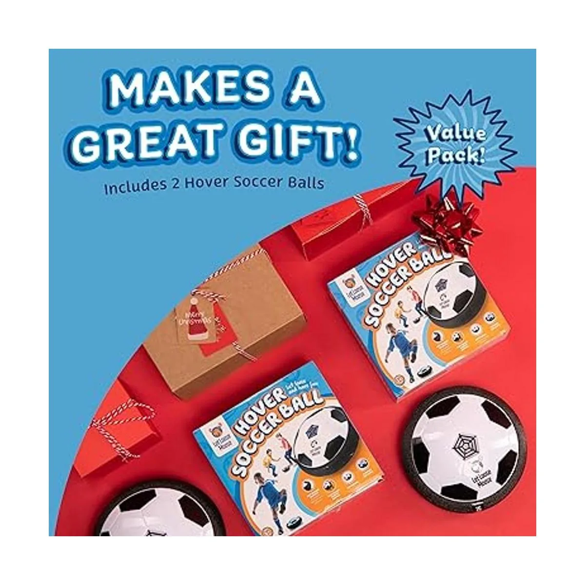 Juego de 2 pelotas de fútbol LLMoose Hover con luces LED y_3
