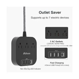 Alargador de corriente con salida USB C 3 tomas 4_4