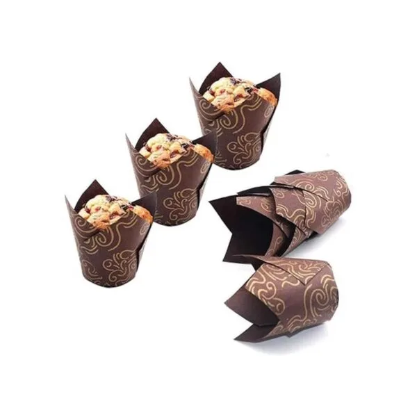Cooyeah 200 moldes para magdalenas diseño de tulipán_5