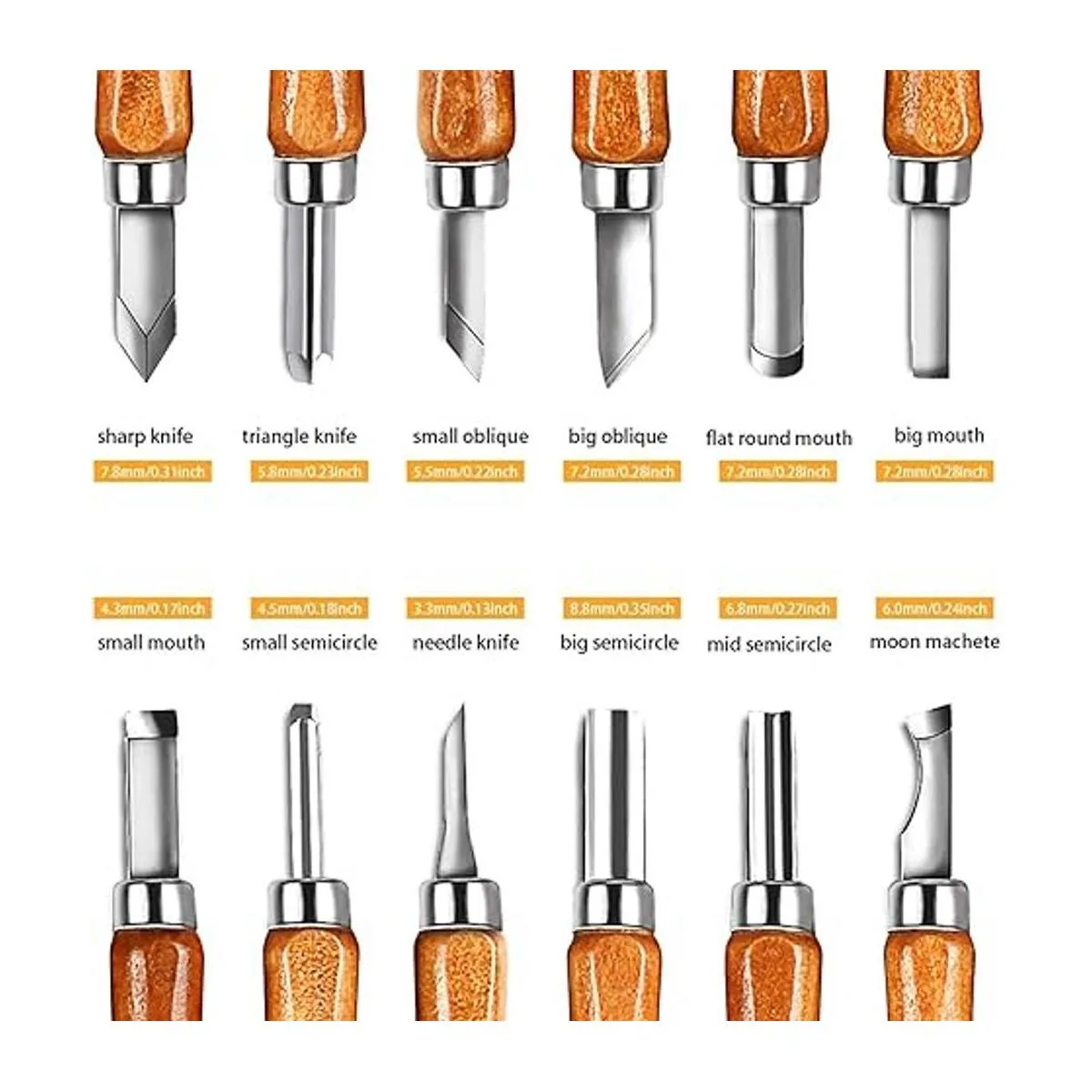 Juego de cuchillos de tallado de madera juego de 20_6