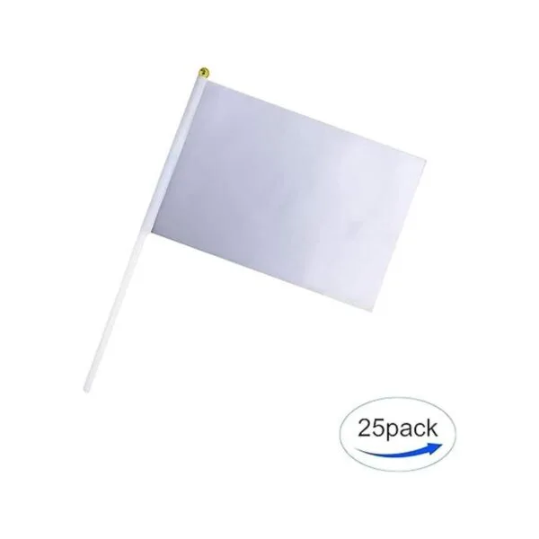 Consummate Paquete de 25 banderas blancas en blanco sólido_4