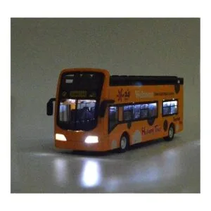 Ailejia Autobús de juguete turístico de doble piso con
