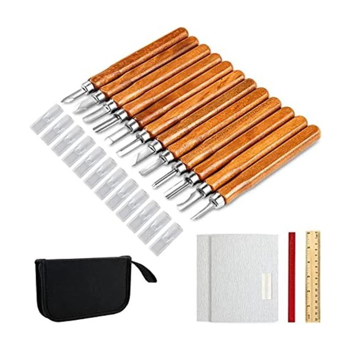 Juego de cuchillos de tallado de madera juego de 20_1