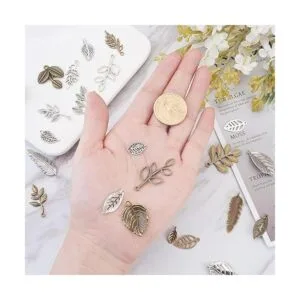 PH PandaHall 14 estilos de dijes de hoja de árbol 96