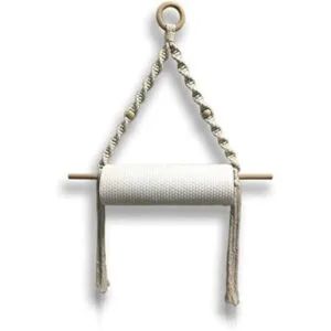 Toallero de papel bohemio toalla de papel de macramé para