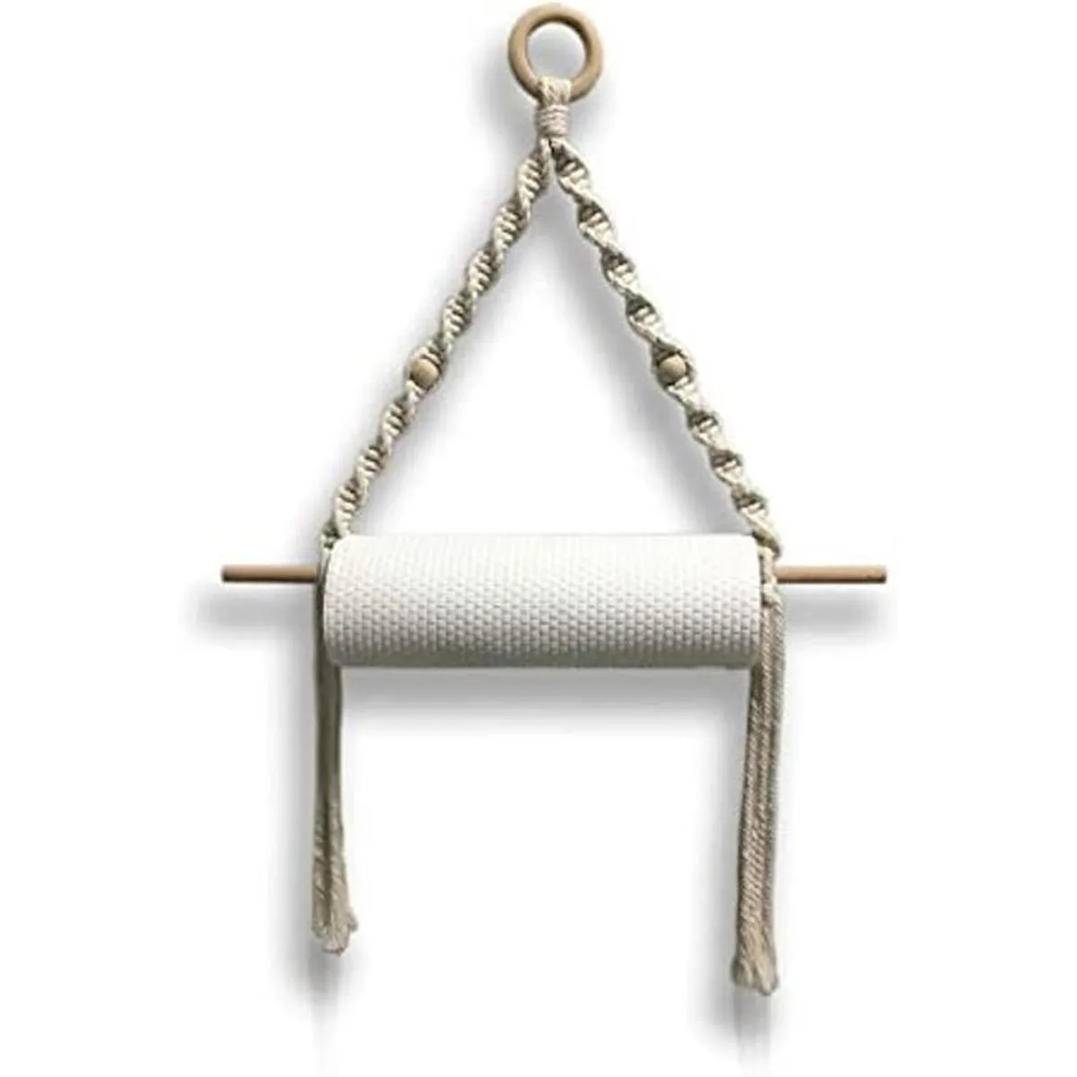 Toallero de papel bohemio toalla de papel de macramé para