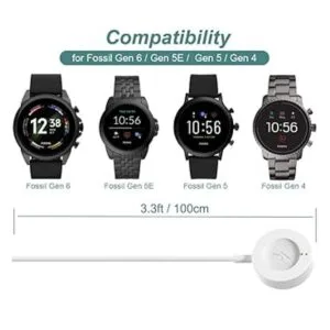 Kissmart Cargador compatible con Fossil Gen 45 cable de_2