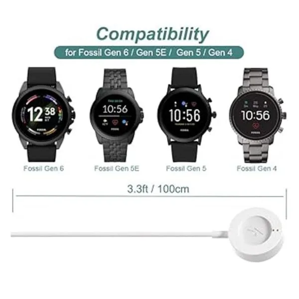 Kissmart Cargador compatible con Fossil Gen 45 cable de_2