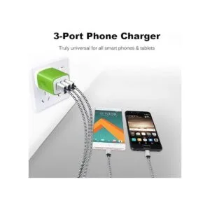 Sicodo Adaptador de cargador de pared cubos USB paquete_5