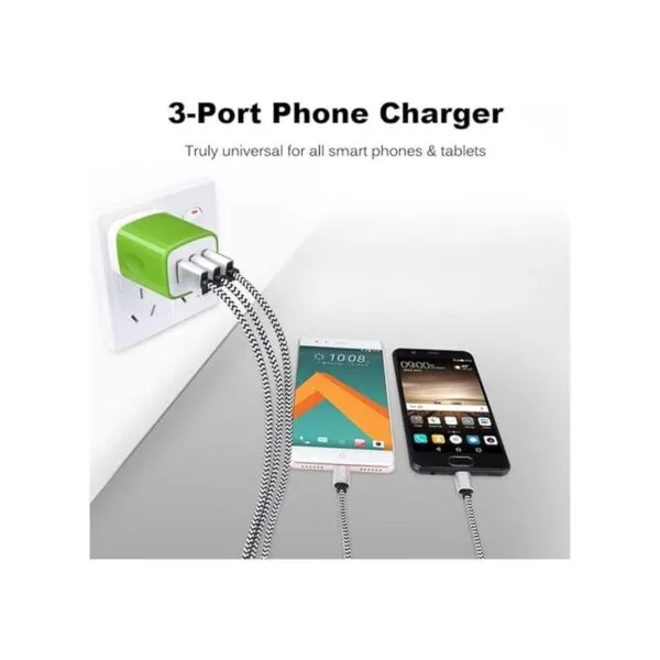 Sicodo Adaptador de cargador de pared cubos USB paquete_5