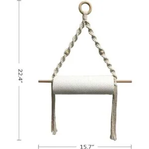 Toallero de papel bohemio toalla de papel de macramé para