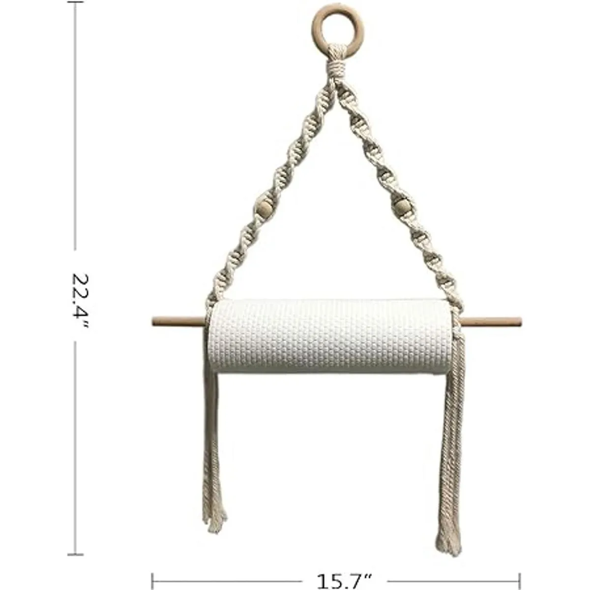 Toallero de papel bohemio toalla de papel de macramé para