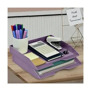 Acrimet Bandeja apilable para cartas 2 niveles_2