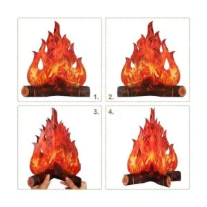 Boao Antorcha decorativa de cartón 3D para fogata de_3