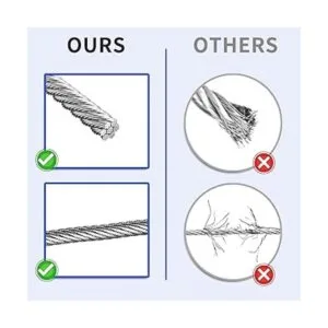 LuckIn Cable de barandilla de cubierta de 18 pulgadas con_5