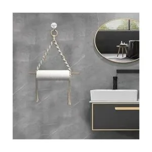 Toallero de papel bohemio toalla de papel de macramé para