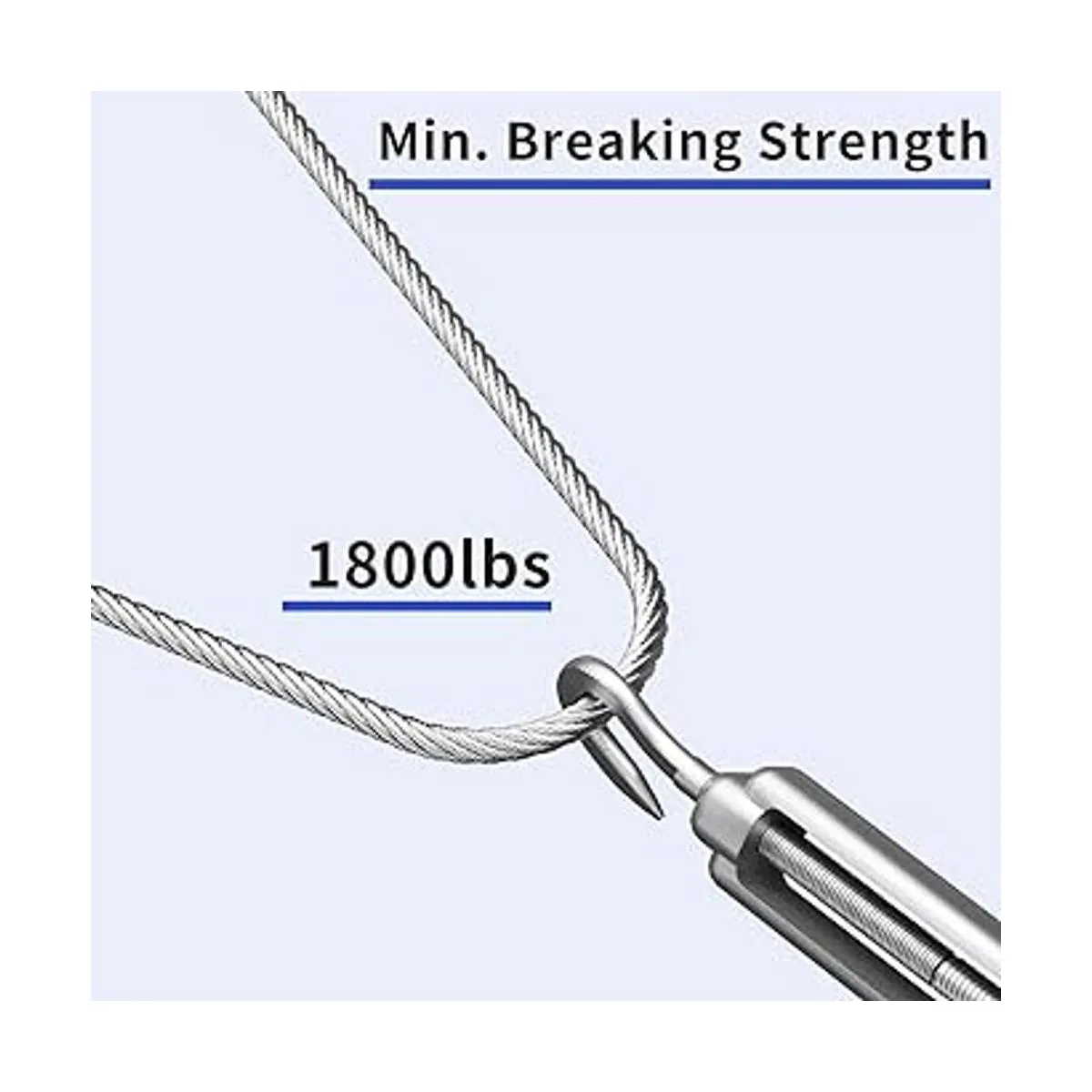 LuckIn Cable de barandilla de cubierta de 18 pulgadas con_4