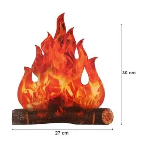 Boao Antorcha decorativa de cartón 3D para fogata de_2