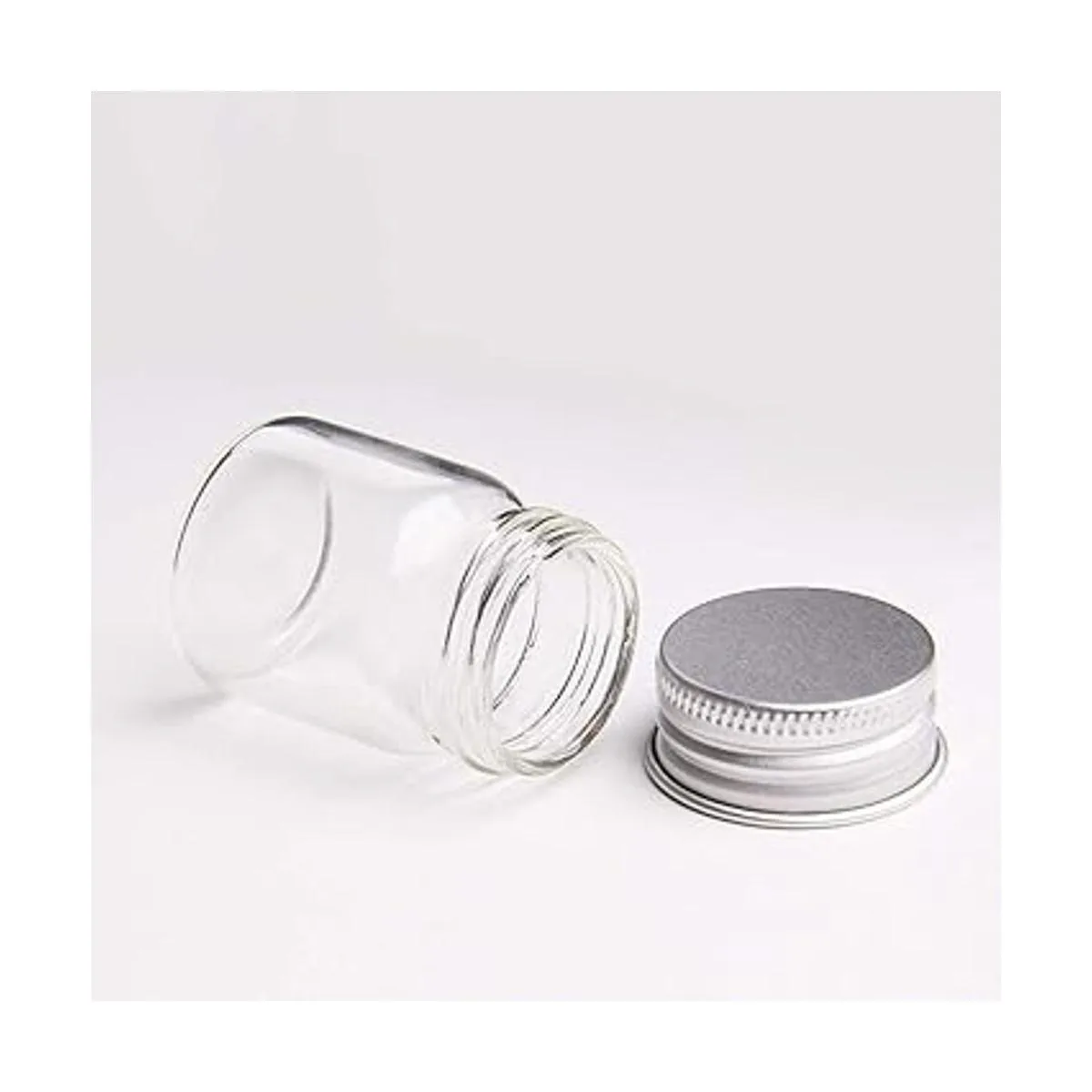 12 botellas vacías de vidrio transparente con tapón de_3