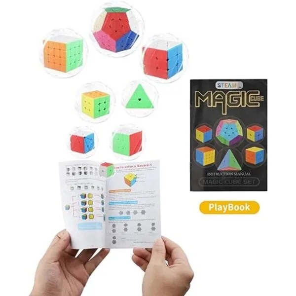 STEAM Life Speed Cube Set 8 Pack Magic Cube Includes_4