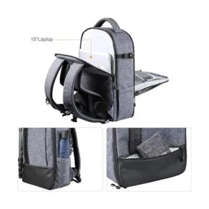 KF Concept Mochila de cámara profesional Gris2 L_4