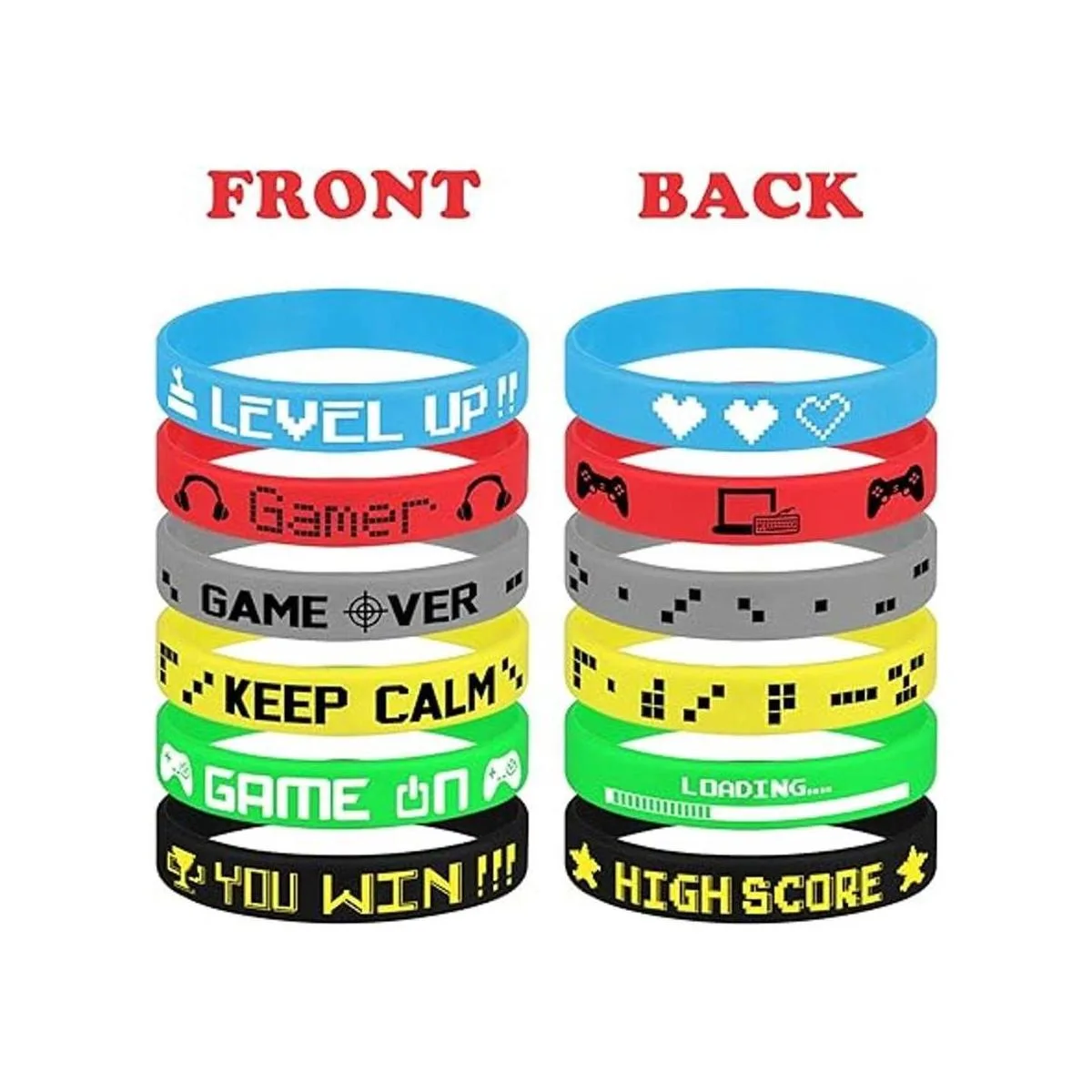 TUPARKA 36 pulseras de silicona para videojuegos_3