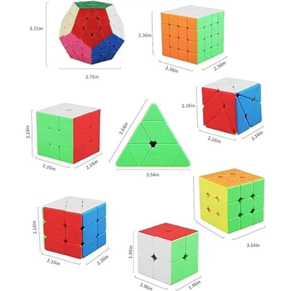STEAM Life Speed Cube Set 8 Pack Magic Cube Includes_5