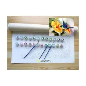 ACANDYL Pintura por número colibrí kit de pintura al_5