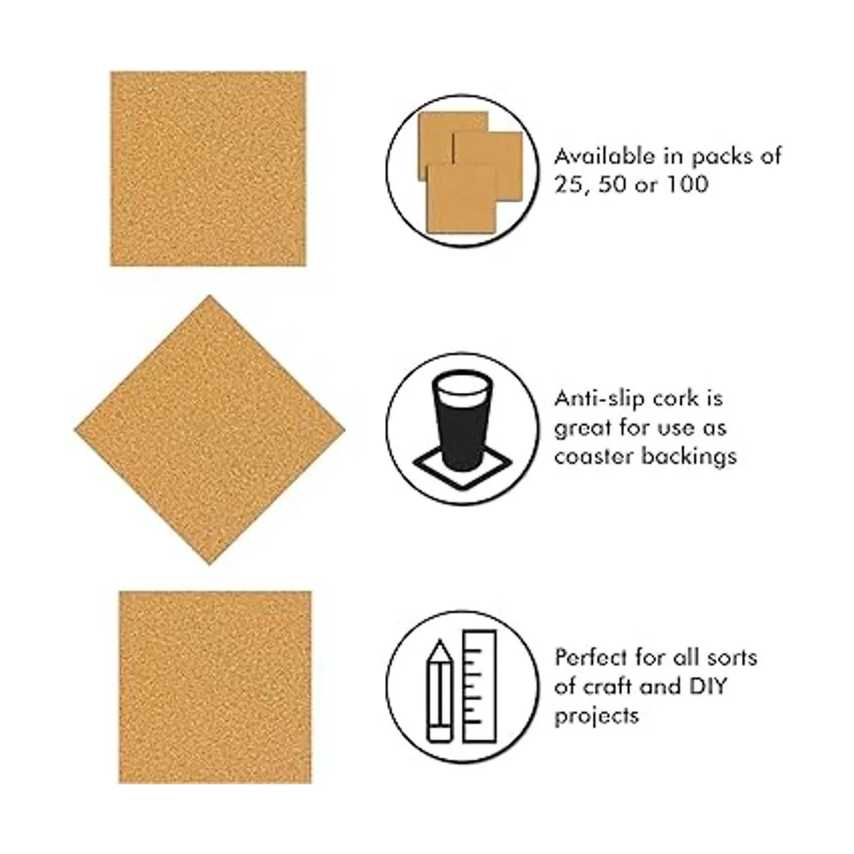 Millennial Essentials Paquete de 25 cuadrados de corcho_2