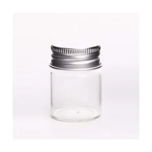 12 botellas vacías de vidrio transparente con tapón de_4