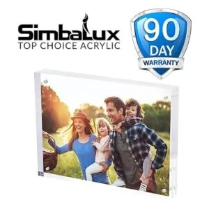 SimbaLux Marco magnético de fotos de acrílico de 8 x 10