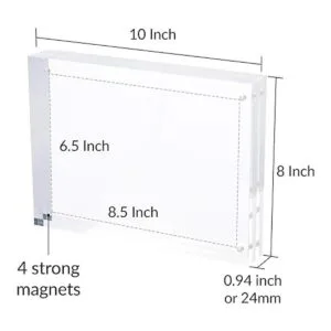 SimbaLux Marco magnético de fotos de acrílico de 8 x 10